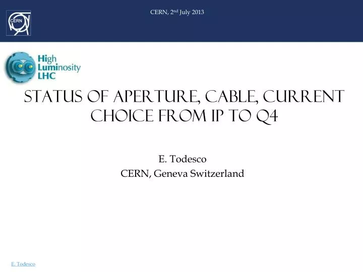 status of aperture cable current choice from ip to q4