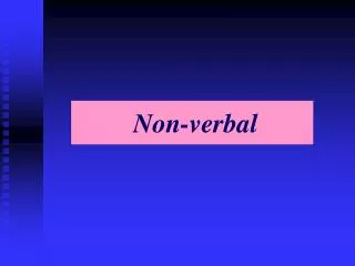 Non-verbal