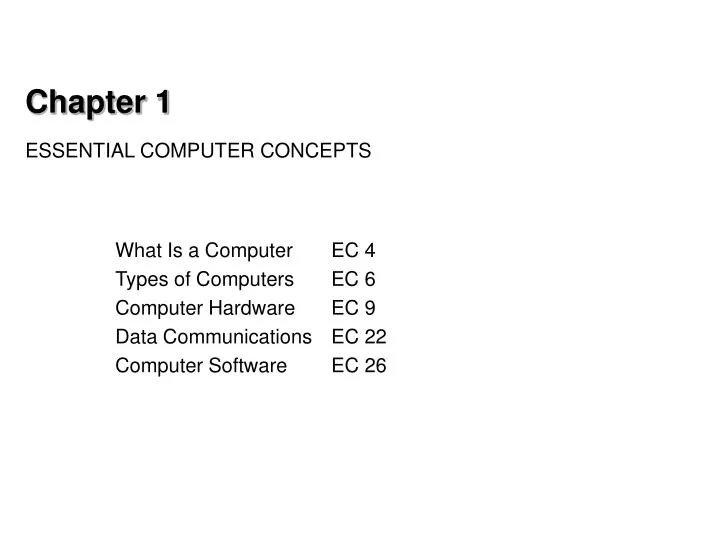 essential computer concepts