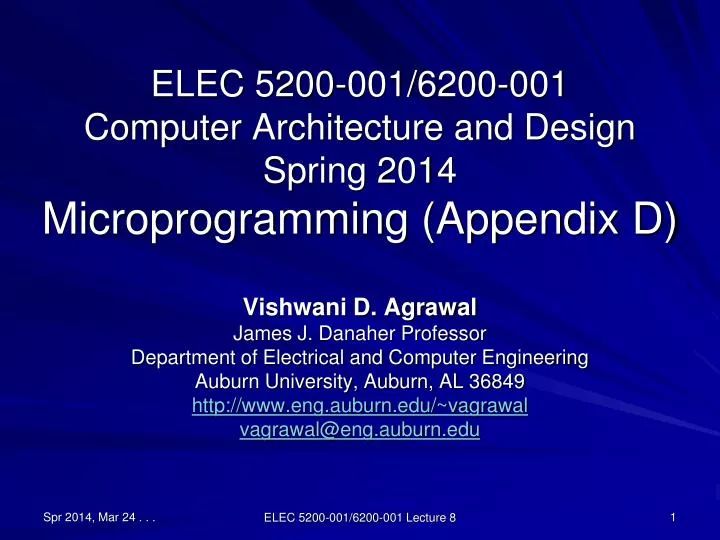 elec 5200 001 6200 001 computer architecture and design spring 2014 microprogramming appendix d