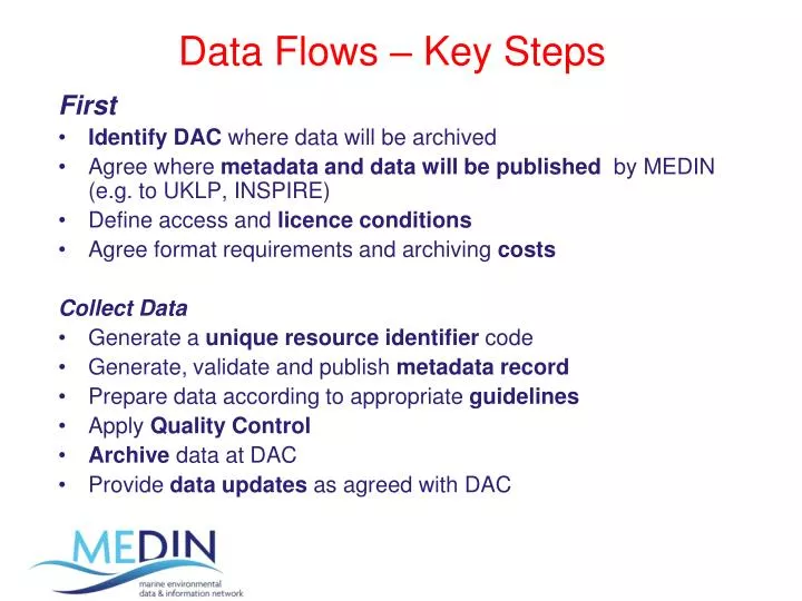 data flows key steps