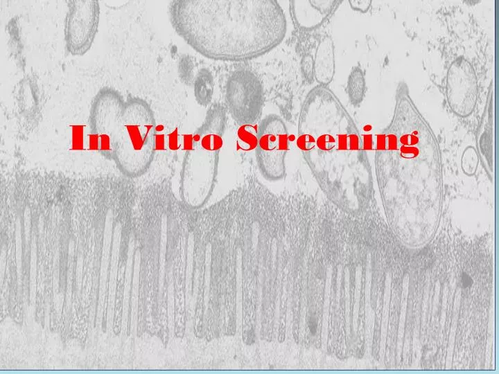 in vitro screening