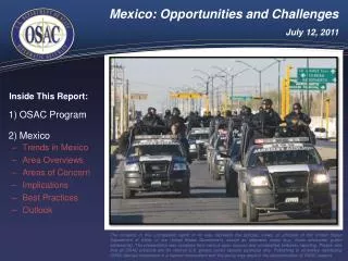 Mexico: Opportunities and Challenges July 12, 2011