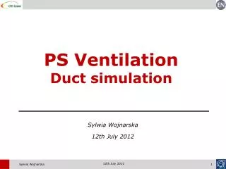 PS Ventilation Duct simulation