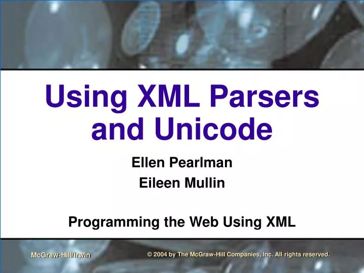 using xml parsers and unicode