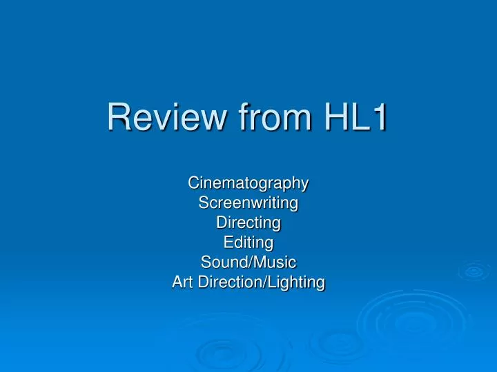 review from hl1