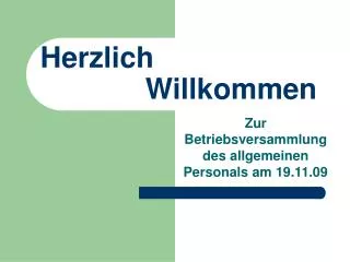 herzlich willkommen