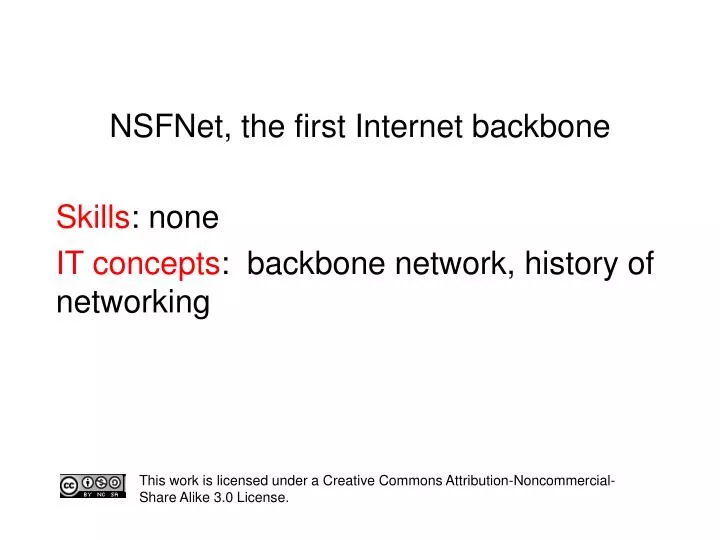 nsfnet the first internet backbone