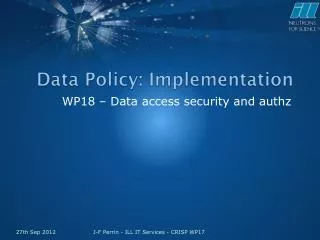 Data Policy: Implementation
