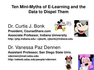 Ten Mini-Myths of E-Learning and the Data to Dispel Them
