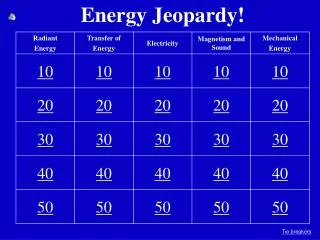 Energy Jeopardy!