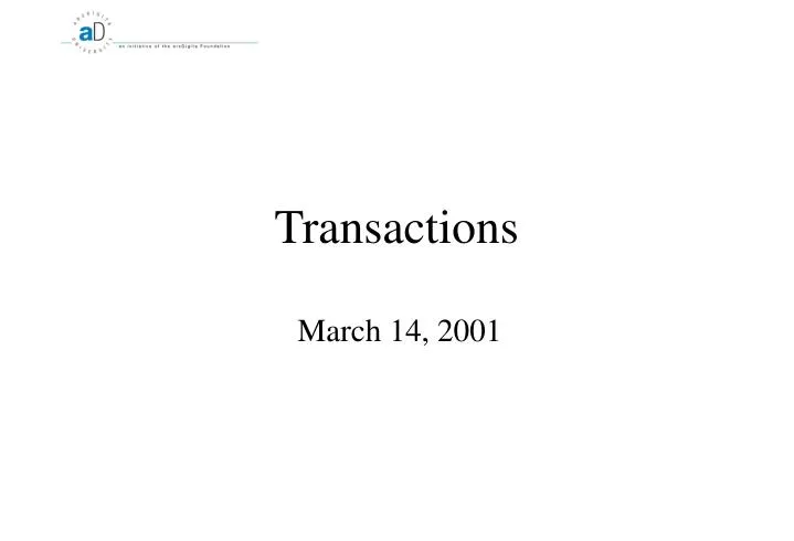 transactions