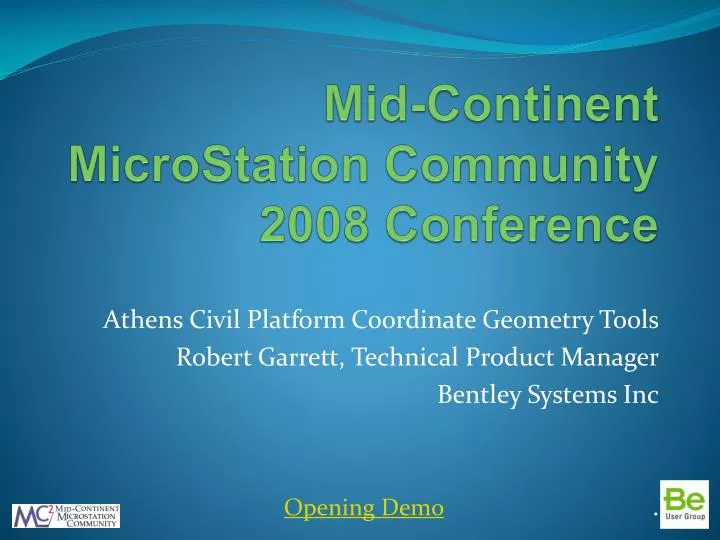 mid continent microstation community 2008 conference