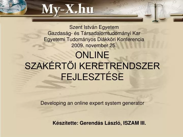 online szak rt i keretrendszer fejleszt se developing an online expert system generator
