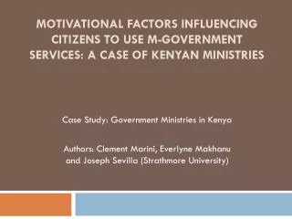 Case Study: Government Ministries in Kenya