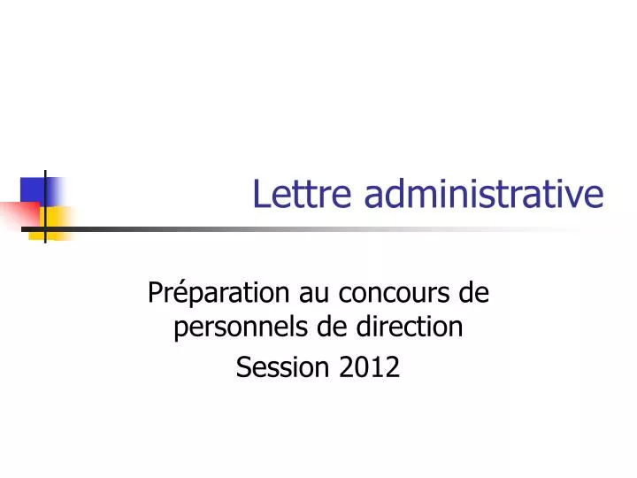 lettre administrative