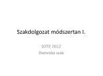 Szakdolgozat módszertan I. - slide 1