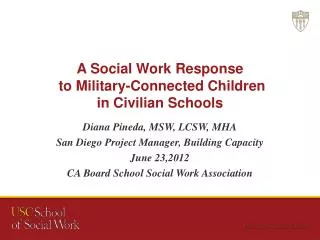 A Social Work Response to Military-Connected Children in Civilian Schools