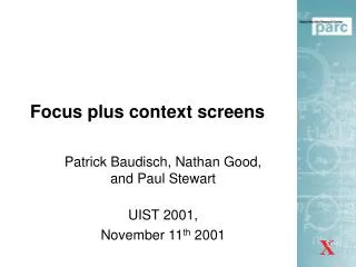 Focus plus context screens