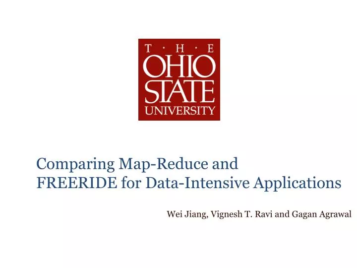 comparing map reduce and freeride for data intensive applications