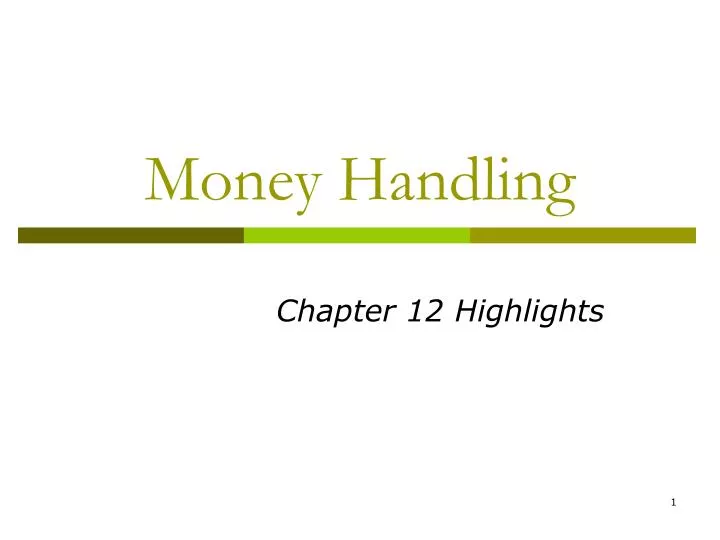 money handling