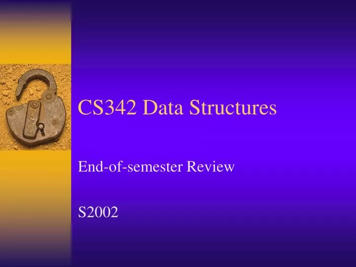 cs342 data structures