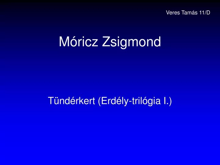 m ricz zsigmond