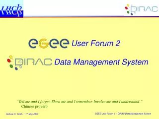 User Forum 2 Data Management System