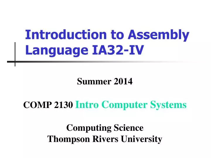 introduction to assembly language ia32 iv