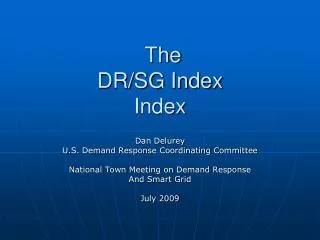 The DR/SG Index Index