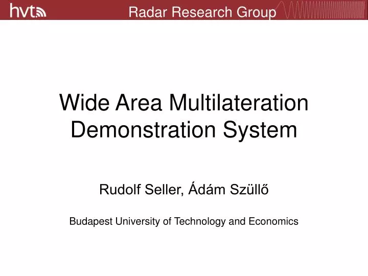 wide area multilateration demonstration system