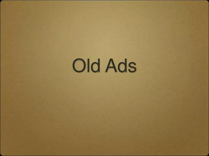 old ads