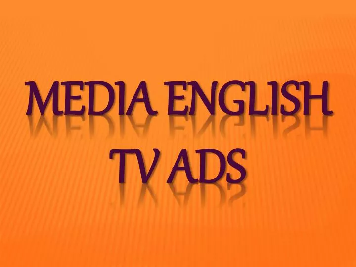media english tv ads