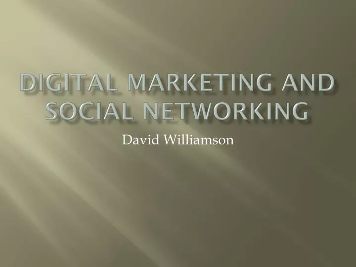 digital marketing and social networking
