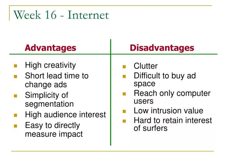 week 16 internet