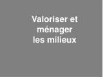 Valoriser et ménager les milieux - slide 1