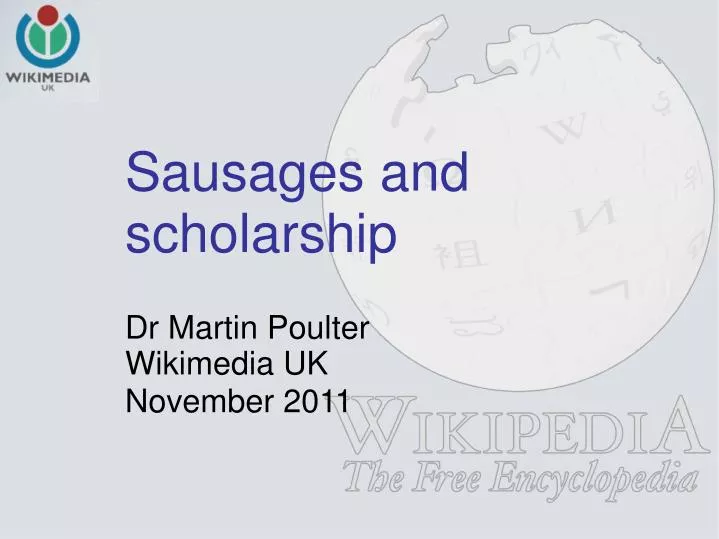 sausages and scholarship