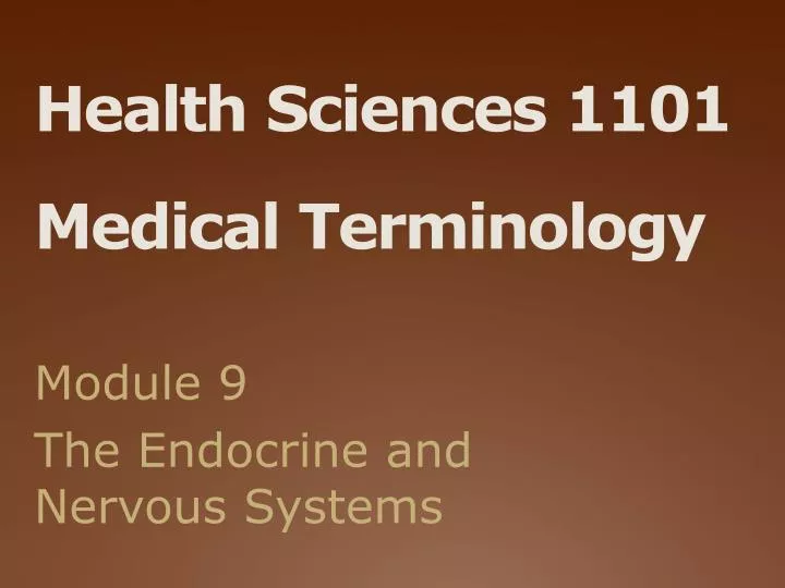health sciences 1101 medical terminology