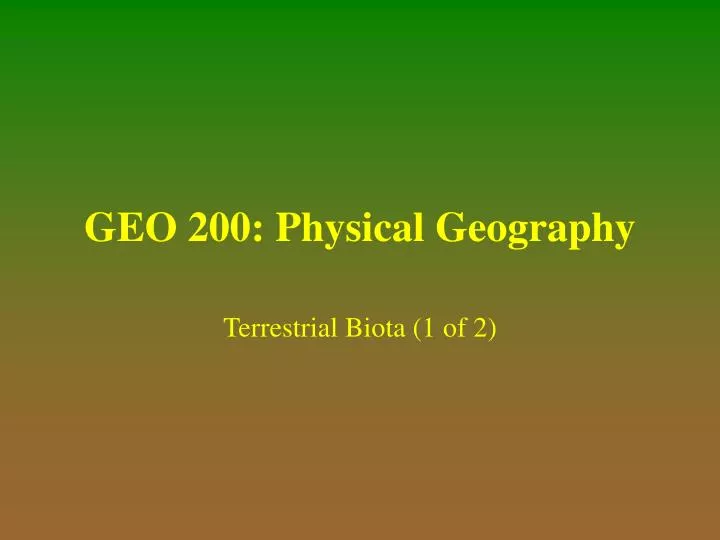 geo 200 physical geography
