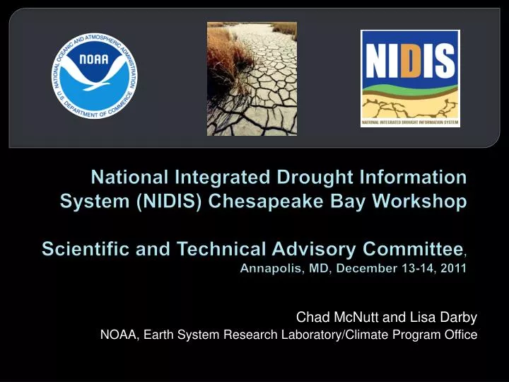 chad mcnutt and lisa darby noaa earth system research laboratory climate program office