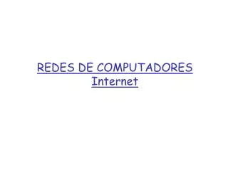 redes de computadores internet