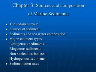 Chapter 3. Sources and composition of Marine Sediments