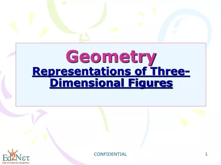 geometry representations of three dimensional figures