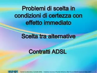 scelta tra alternative