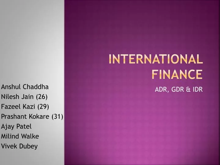 international finance