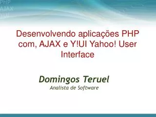 desenvolvendo aplica es php com ajax e y ui yahoo user interface