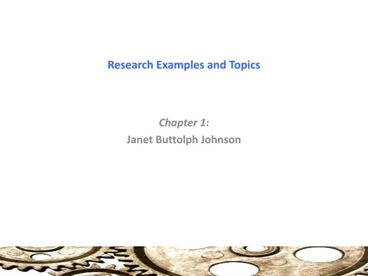 research examples and topics