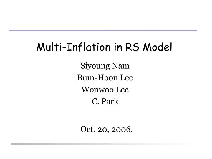 multi inflation in rs model