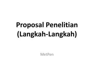 proposal penelitian langkah langkah
