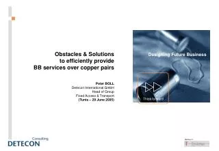 Obstacles &amp; Solutions to efficiently provide BB services over copper pairs